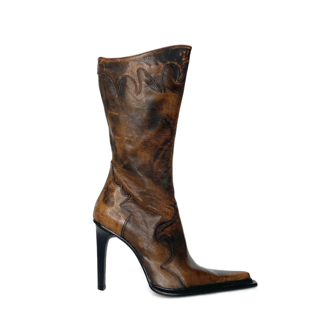 Santiago Western Stiletto Boots (38) by Santiago in size EU 38 from SHOES category