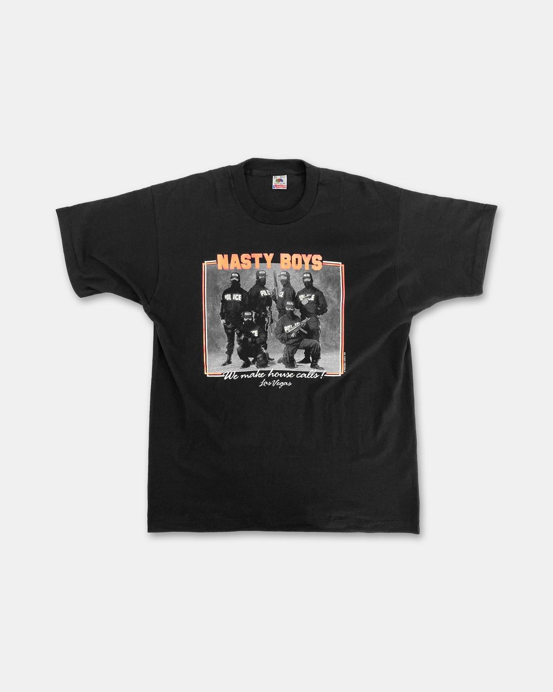 Vintage 1990 Nasty Boys Las Vegas Rap Single Stitch T-Shirt Black by Vintage in size XL from TOPS category