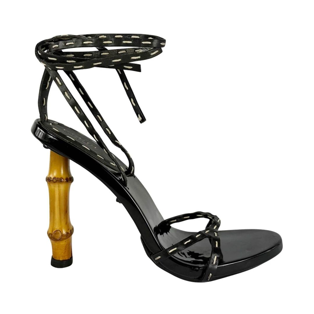 Tom Ford for Gucci Runway Bamboo Lace Up Heels (37.5) by TOM FORD in size EU 37 from SHOES category
