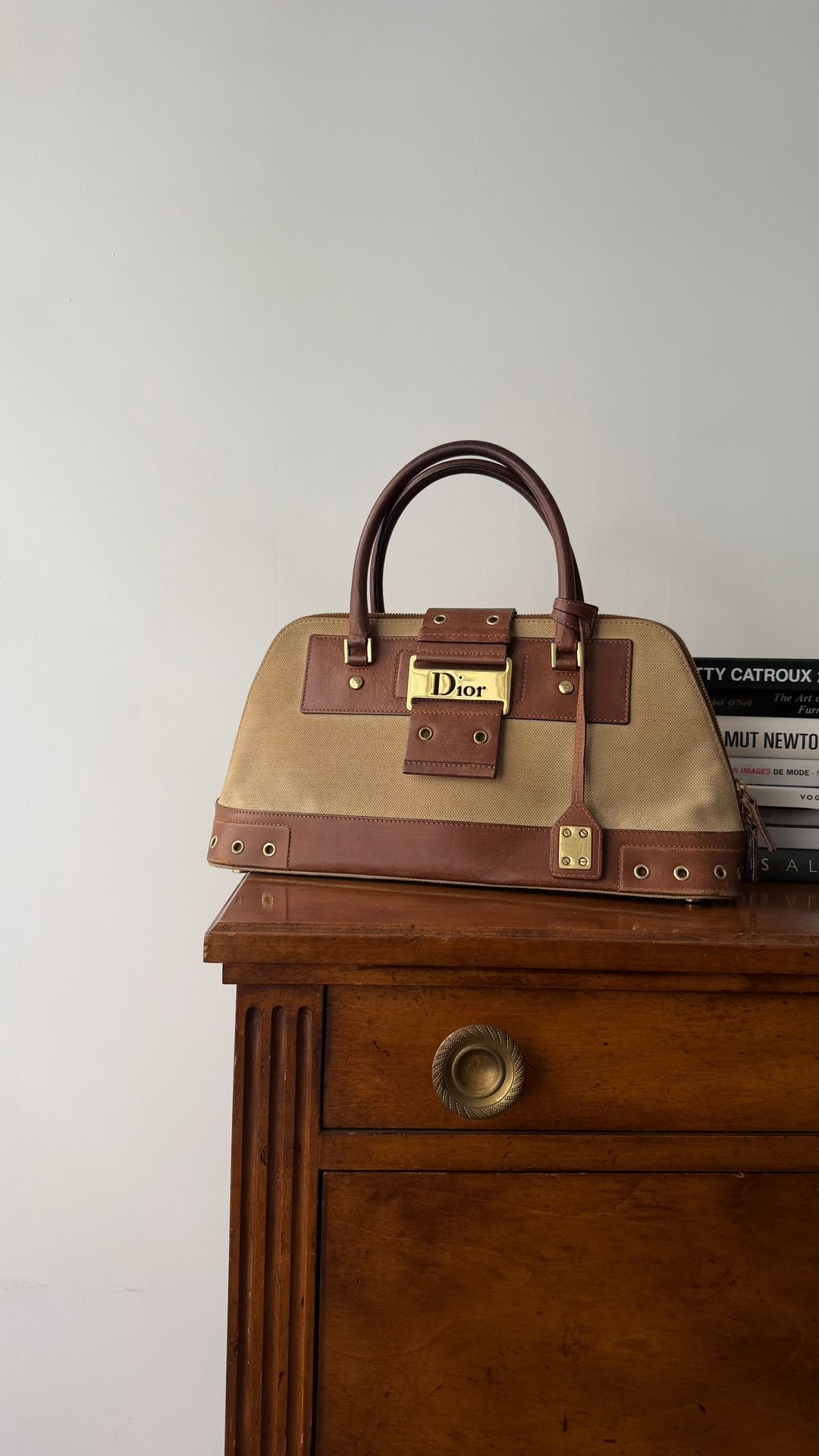 Dior S/S 2002 Galliano Columbus collection top handle handbag by Christian Dior in size ONE SIZE from TOPS category