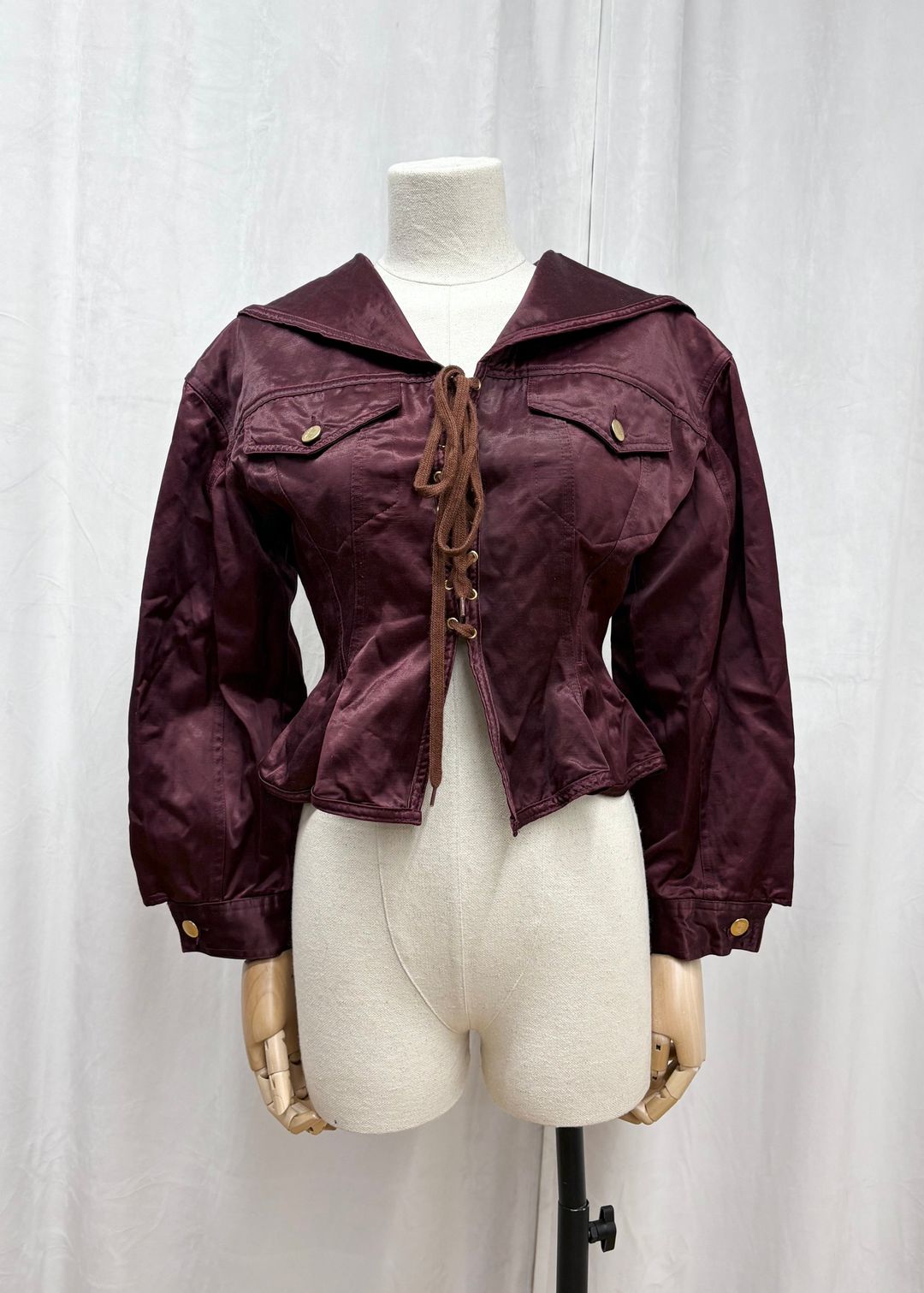 Junior Gaultier sailor jacket, ca 1991 by Junior Gaultier hoodie, in size IT 44 from COATS & JACKETS category
