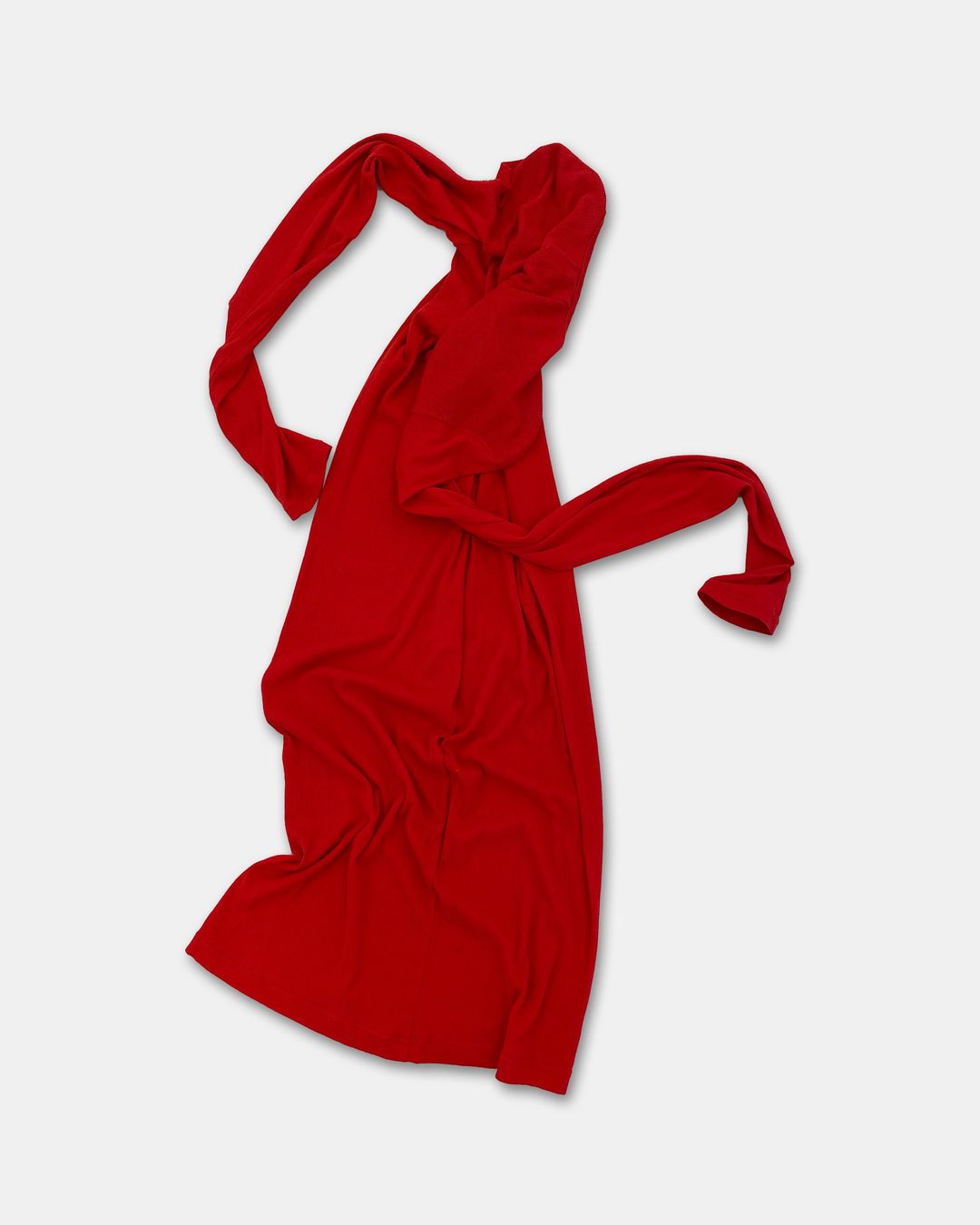 Yohji Yamamoto 2000s Longsleeve Dress Red by YOHJI YAMAMOTO in size XS from DRESSES category