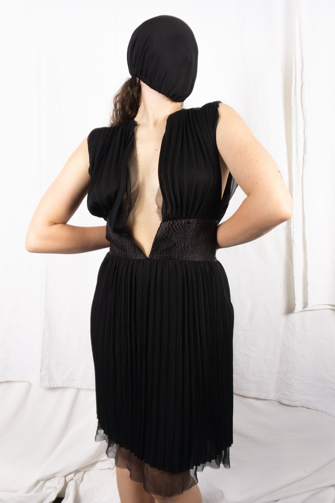 Sacai S/S 2008 pleated silk dress by SACAI in size M from DRESSES category