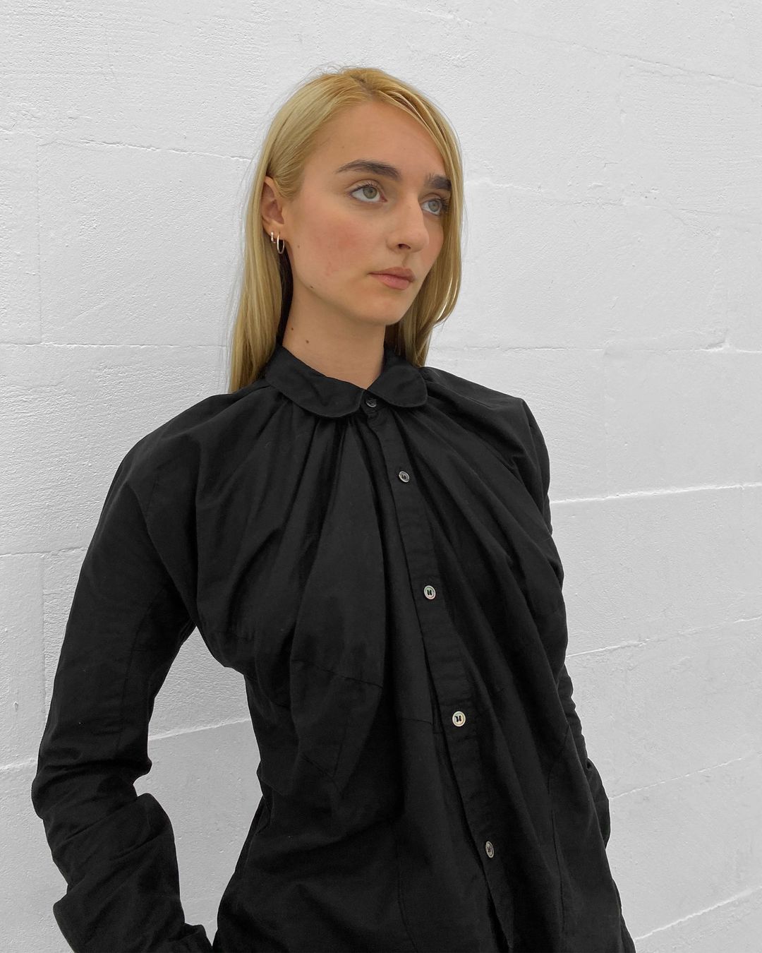 Junya Watanabe Comme des Garçons AW2009 Big Breast Blouse Top Black by COMME DES GARÇONS in size L from SHIRTS category