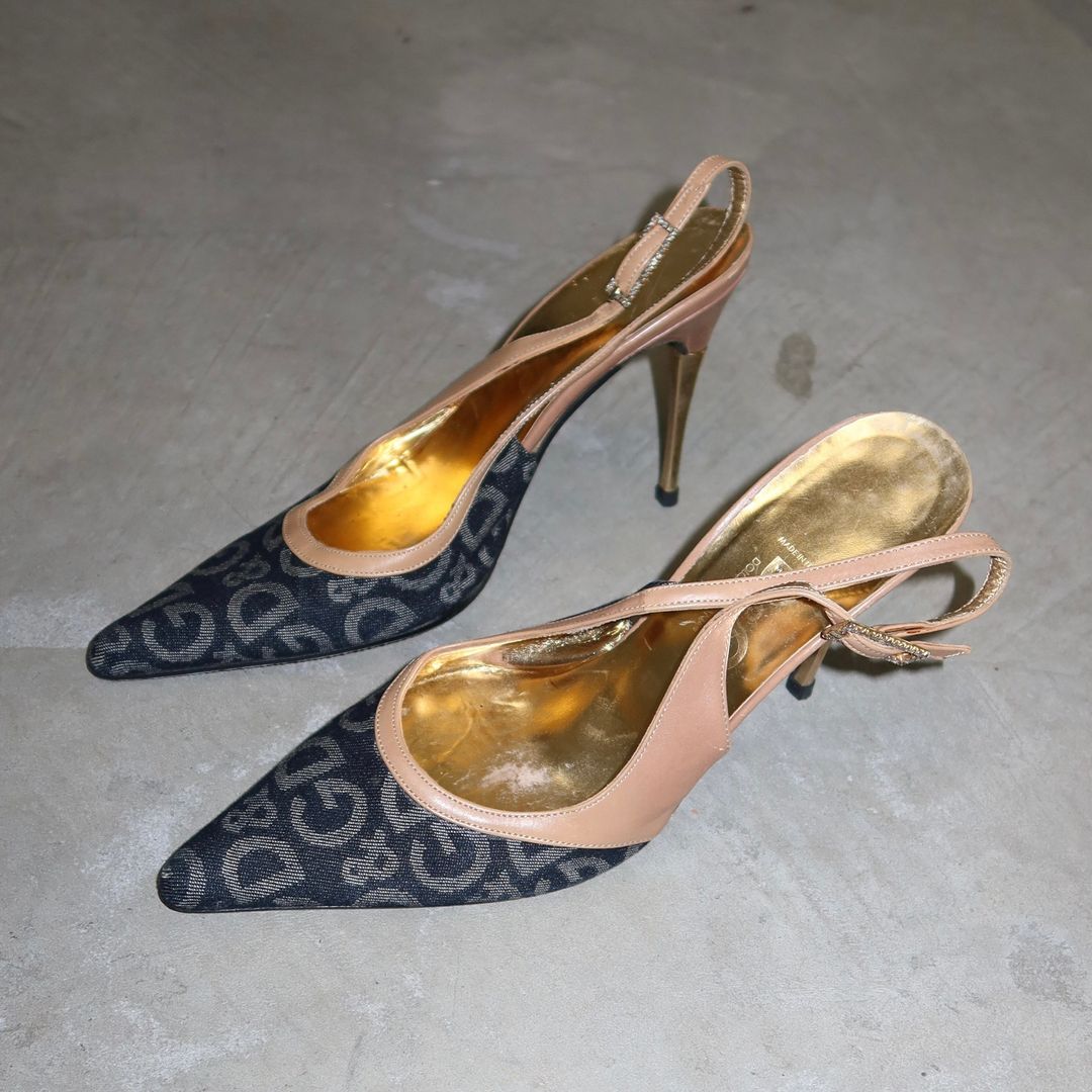 D&G Monogram Denim Heels (37) by D&G in size EU 37 from SHOES category