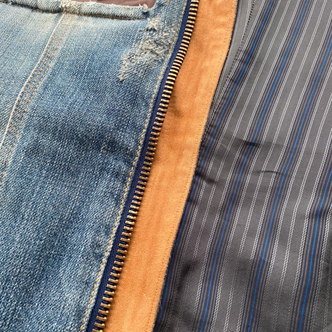 Dolce & Gabbana AW05 Denim Leather Jacket Vintage by DOLCE & GABBANA in size M from COATS & JACKETS category