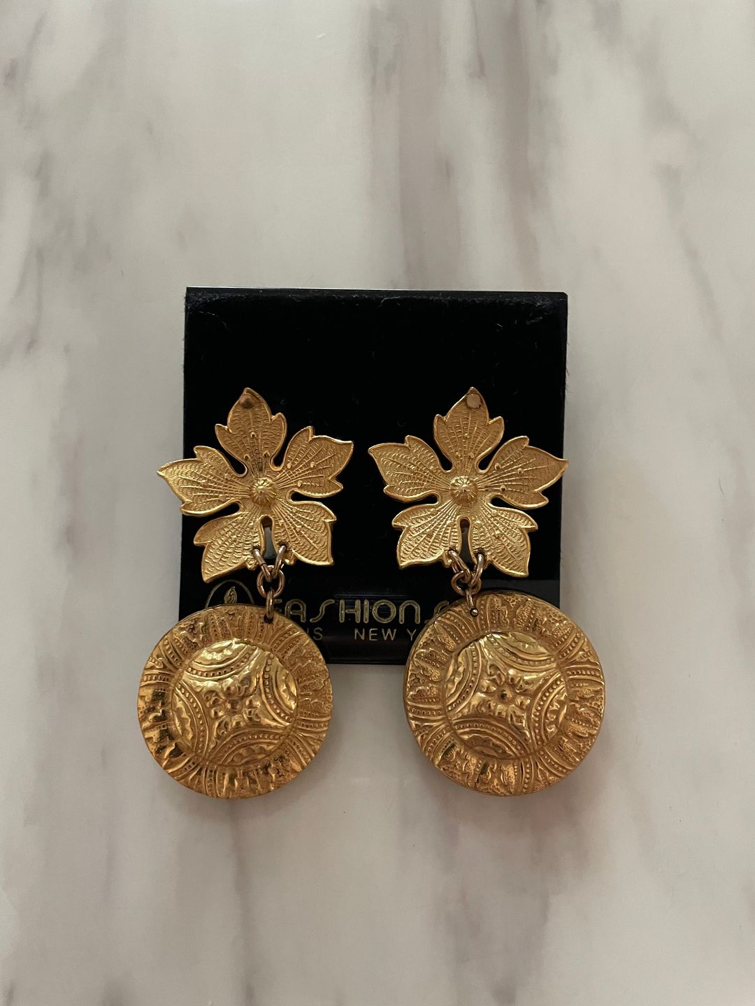 Miriam Haskell 80’s door knocker style clip-on earrings by MIRIAM HASKELL in size ONE SIZE from JEWELLERY & WATCHES category