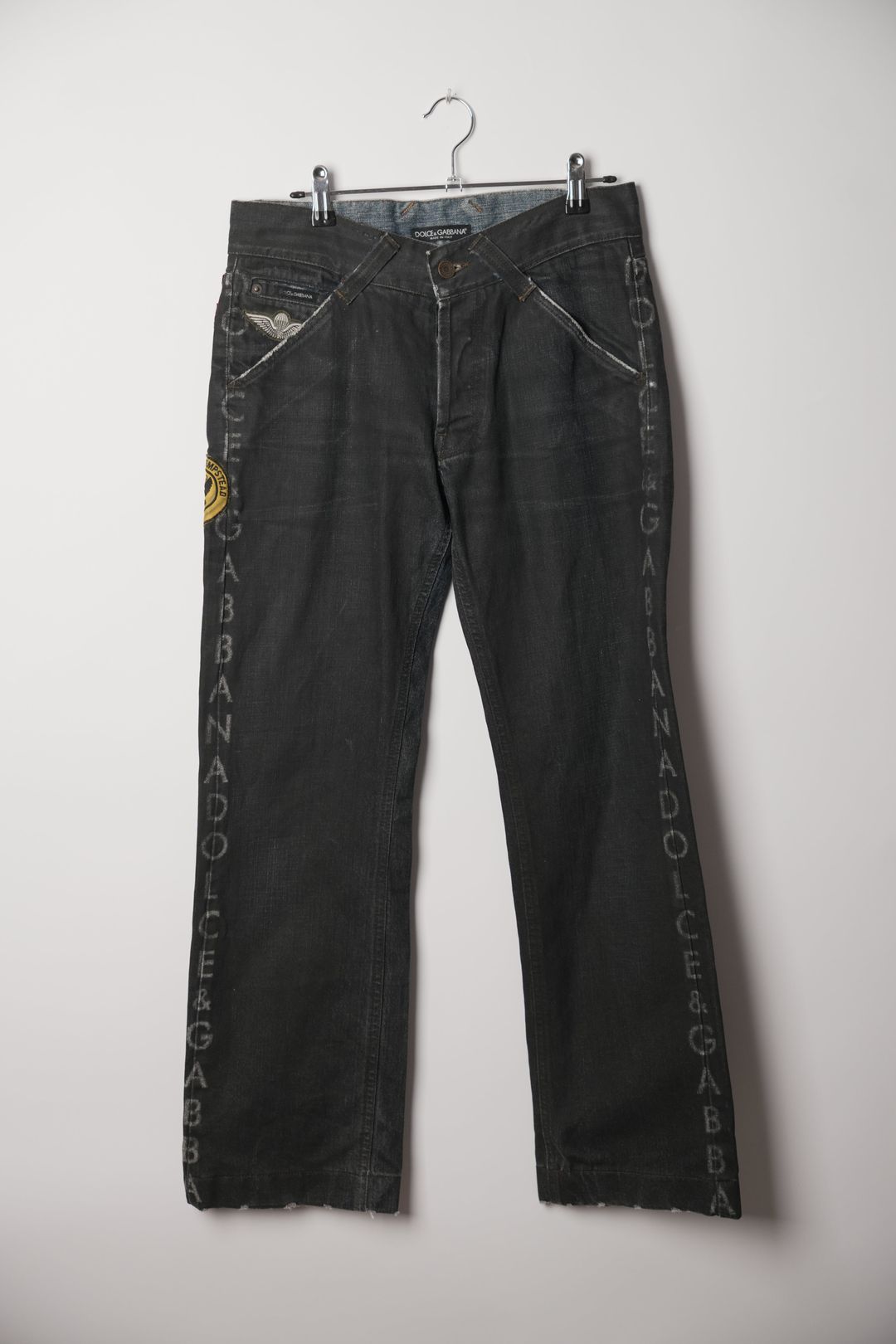 Dolce & Gabbana Logo Side Denim Jeans with Back Patches by DOLCE & GABBANA in size S from DENIM category