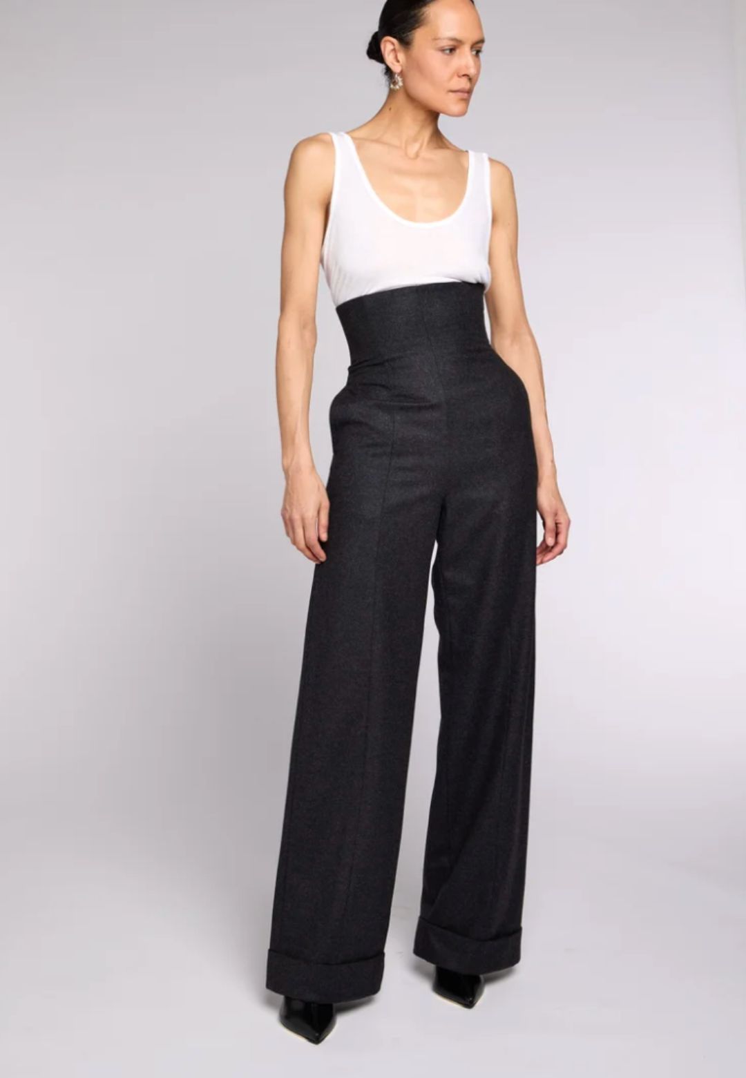 Alexander McQueen 1990s High Boned Waist Trouser by ALEXANDER MCQUEEN in size S from TROUSERS category