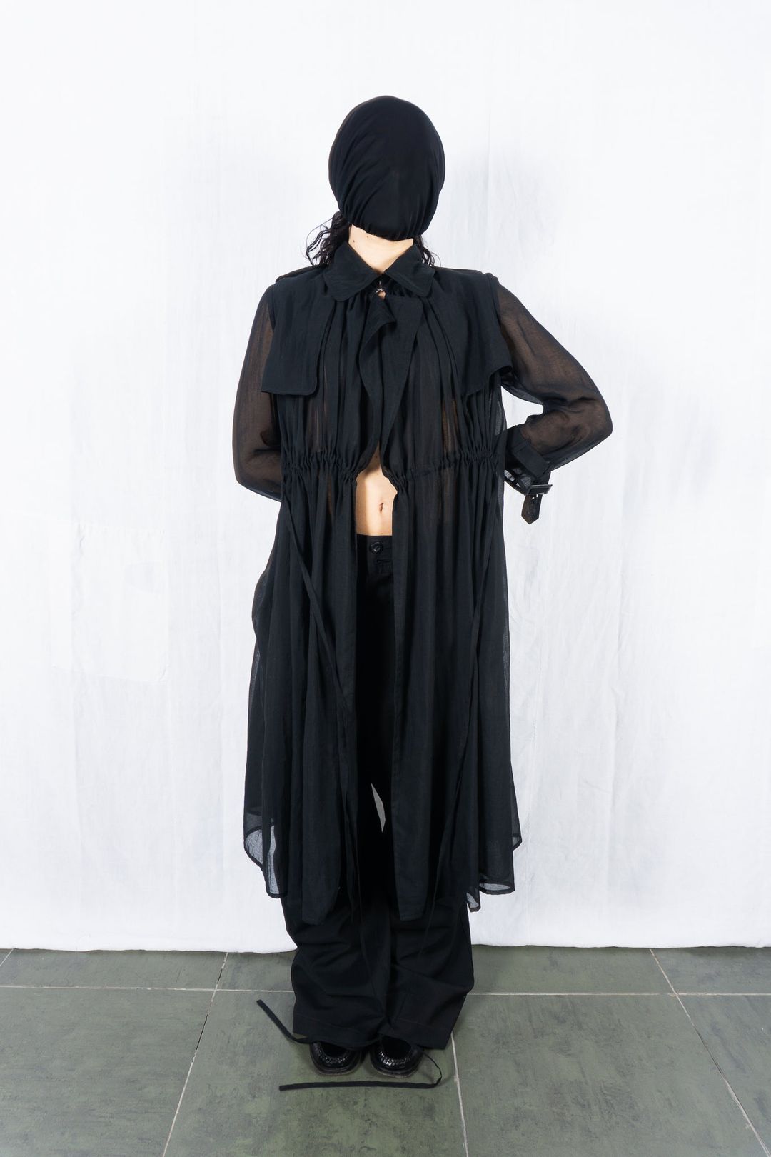 Mihara Yasuhiro 2000s transparent trench coat by MAISON MIHARA YASUHIRO in size S from COATS & JACKETS category