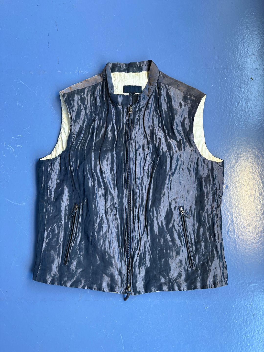 Metal Thread Zip Up Vest by BURBERRY in size ONE SIZE from TOPS category