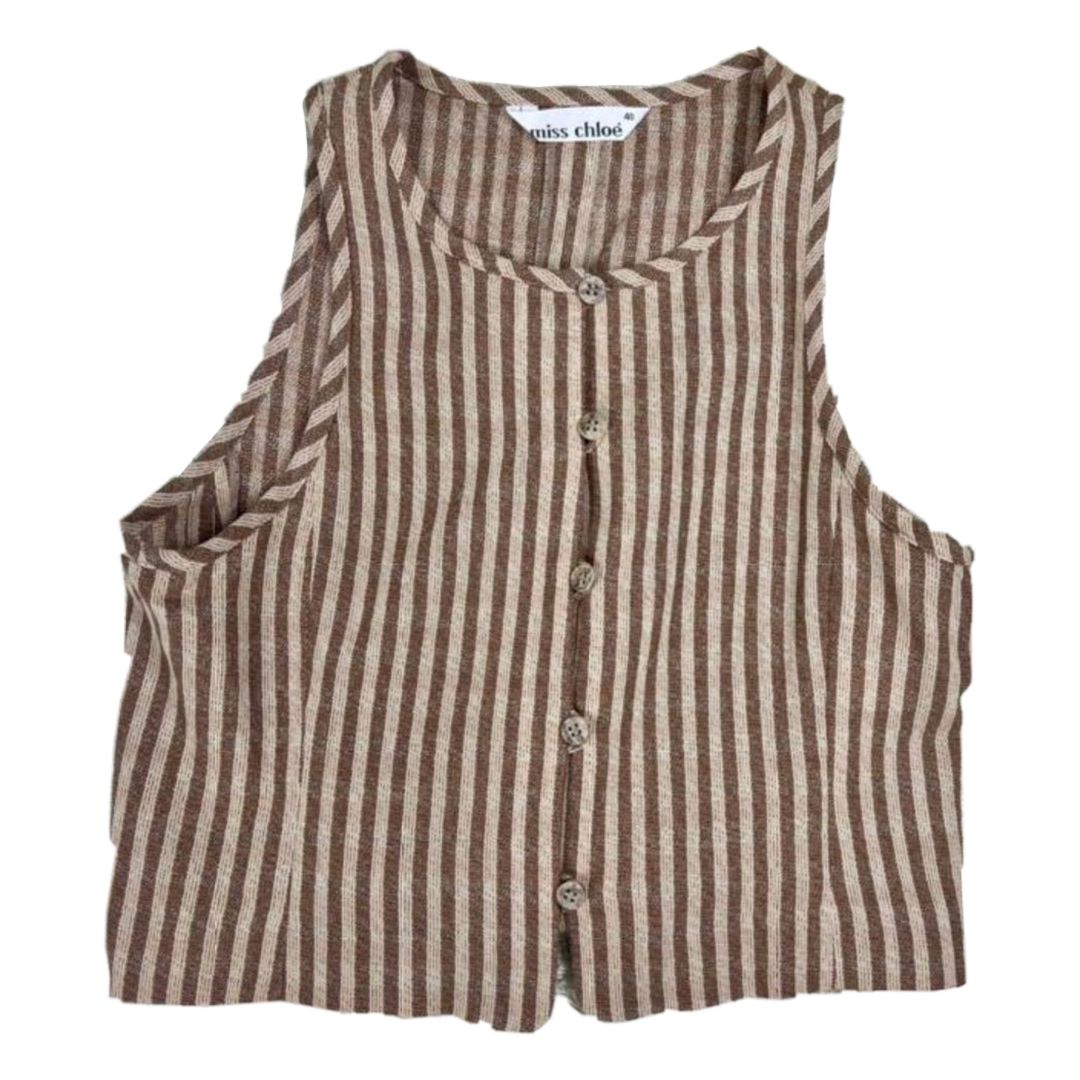 Chloe Striped Button Down Tank Wide Leg Trouser Set by CHLOÉ in size XS from JUMPSUITS & PLAYSUITS category