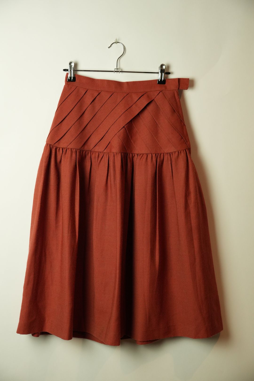 Christian Dior Diagonal Drop Waist Terracotta Skirt by DIOR in size M from SKIRTS category