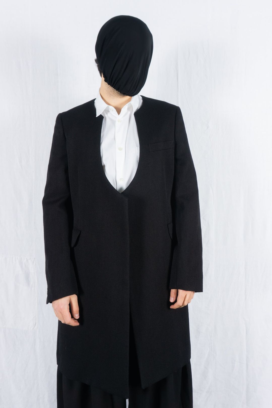 Comme des Garçons Homme Plus A/W 2022 collarless coat by COMME DES GARÇONS HOMME PLUS in size M from COATS & JACKETS category