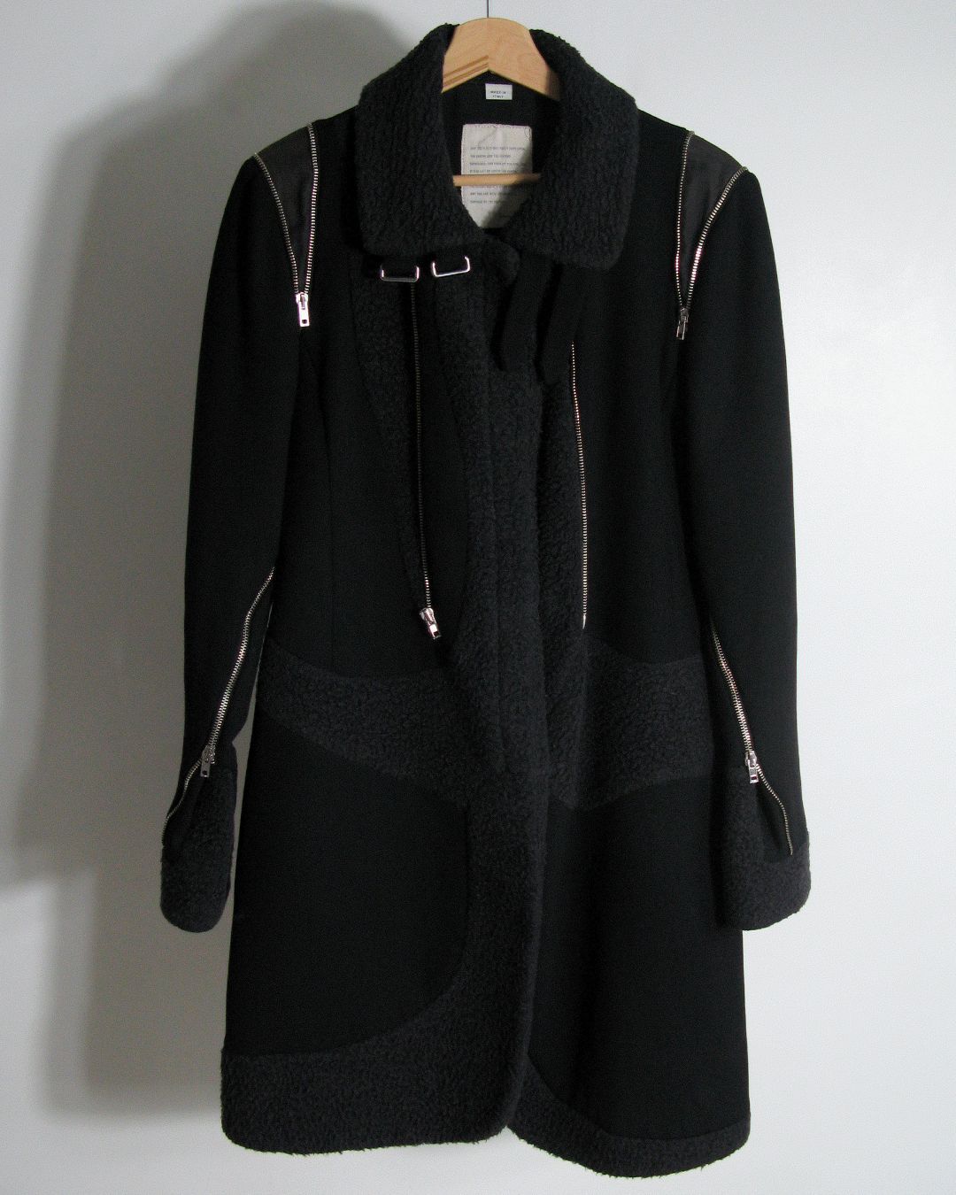 Shearling multi-zip trench coat by HUSSEIN CHALAYAN in size EU 42 from COATS & JACKETS category