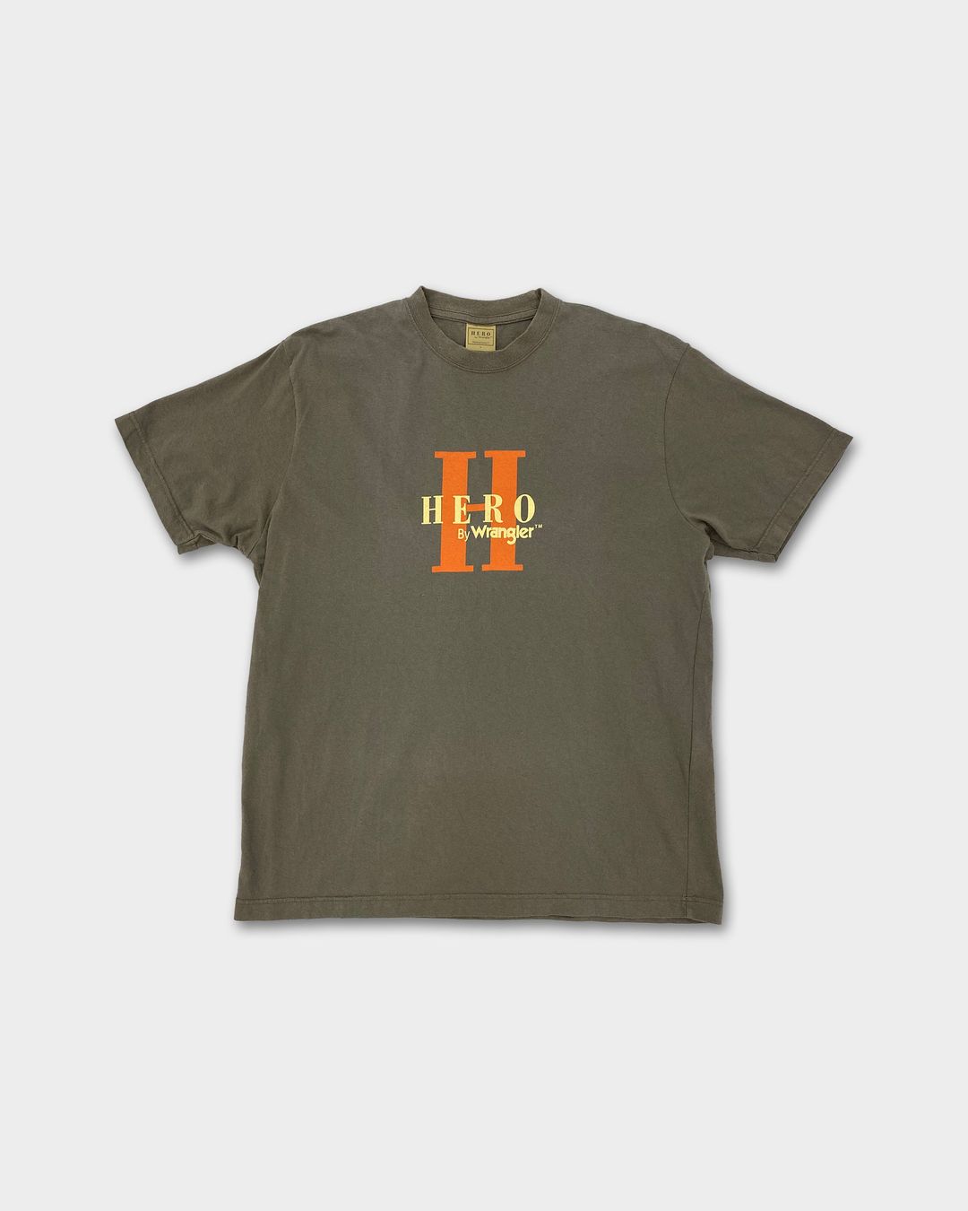 Wrangler 1990s Hero Big H T-Shirt Khaki by Wrangler in size L from TOPS category