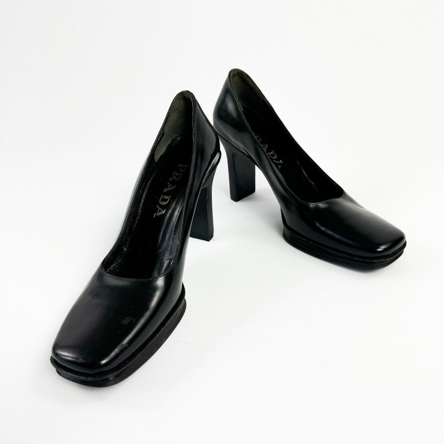 Prada Platform Square Toe Heels SS1999 by PRADA in size EU 36 from SHOES category