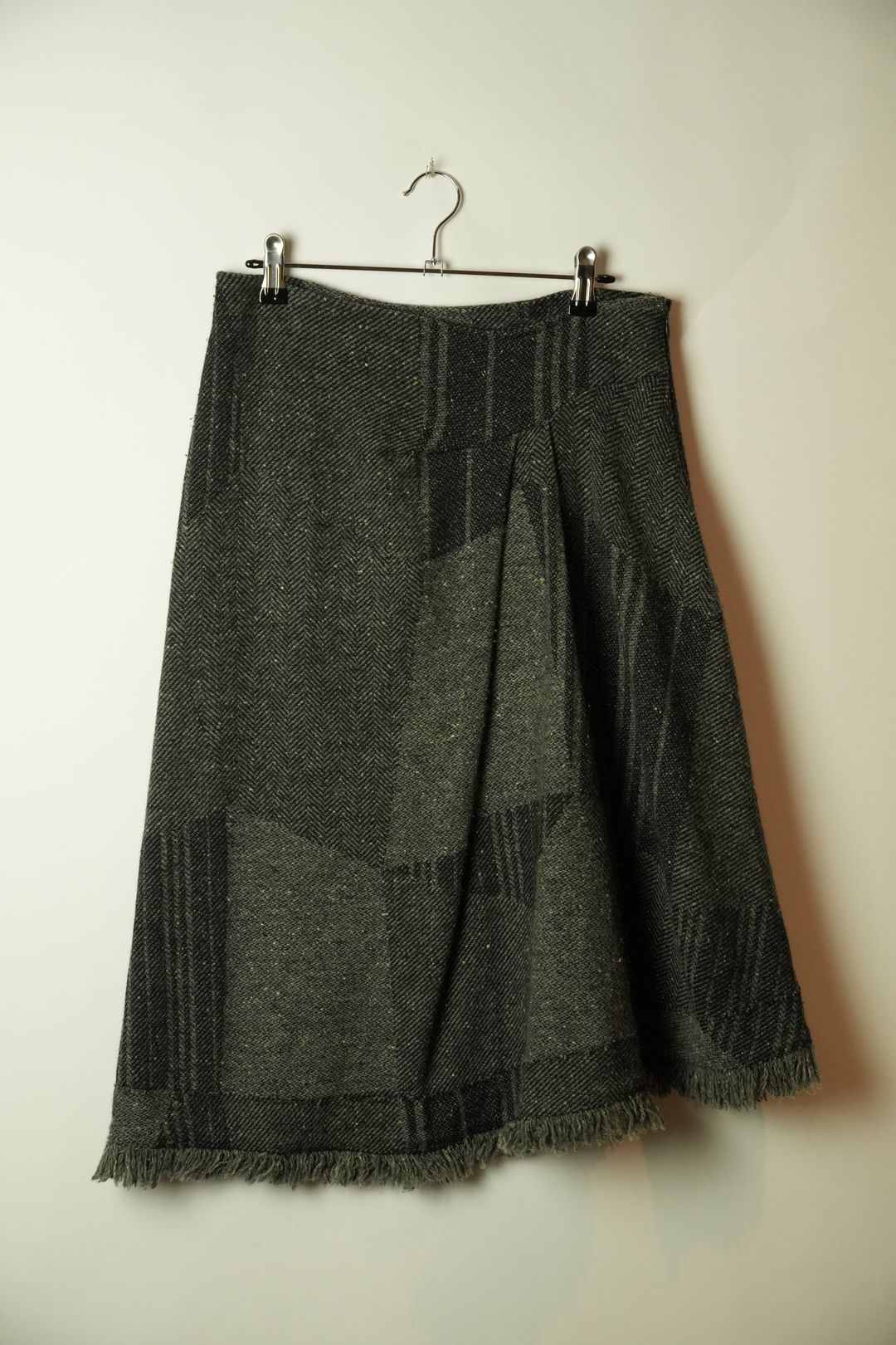 Burberry Grey Fringe Skirt by BURBERRY in size S from SKIRTS category