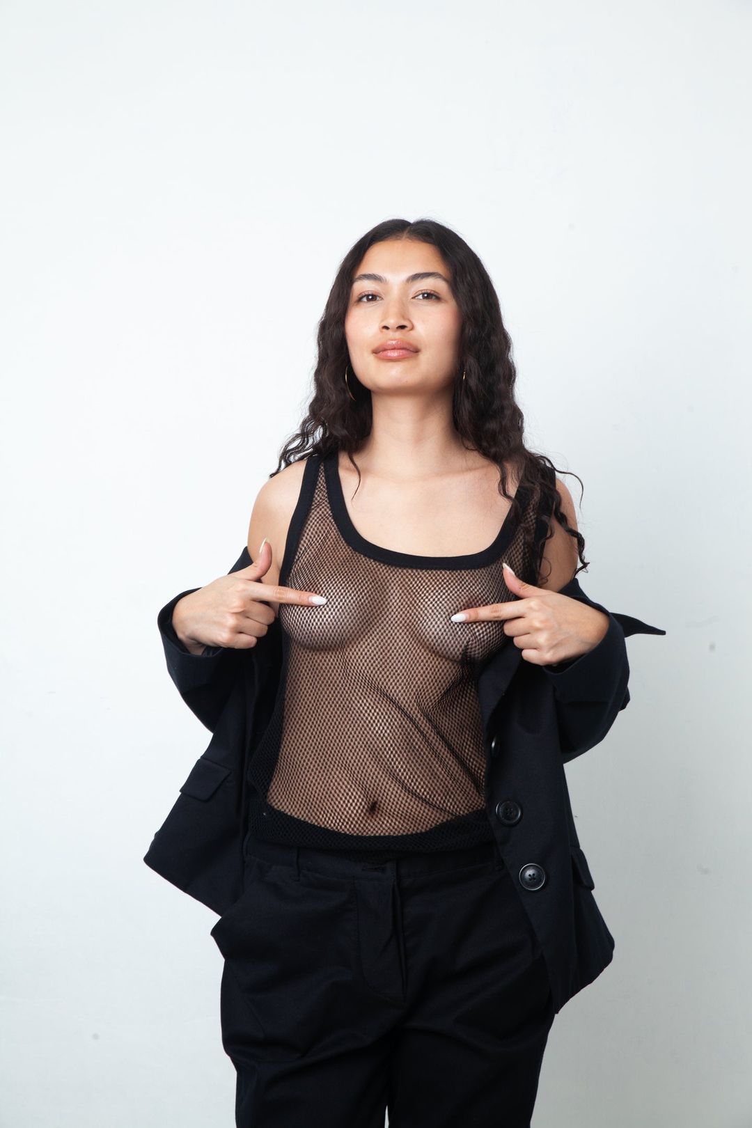 Dsquared2 2020's black fishnet tanktop by Dsquared2 in size IT 40 from TOPS category