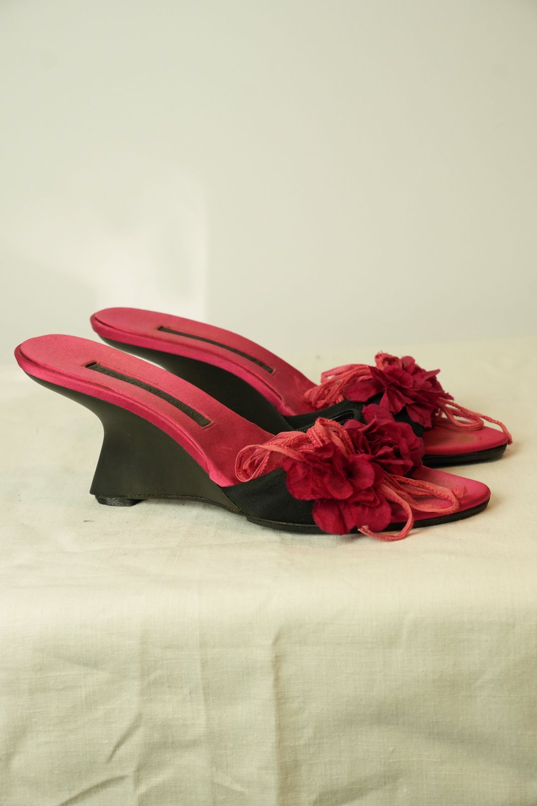 Donna Karan Velvet Floral Motif Wedges Heels by DKNY in size ONE SIZE from SHOES category