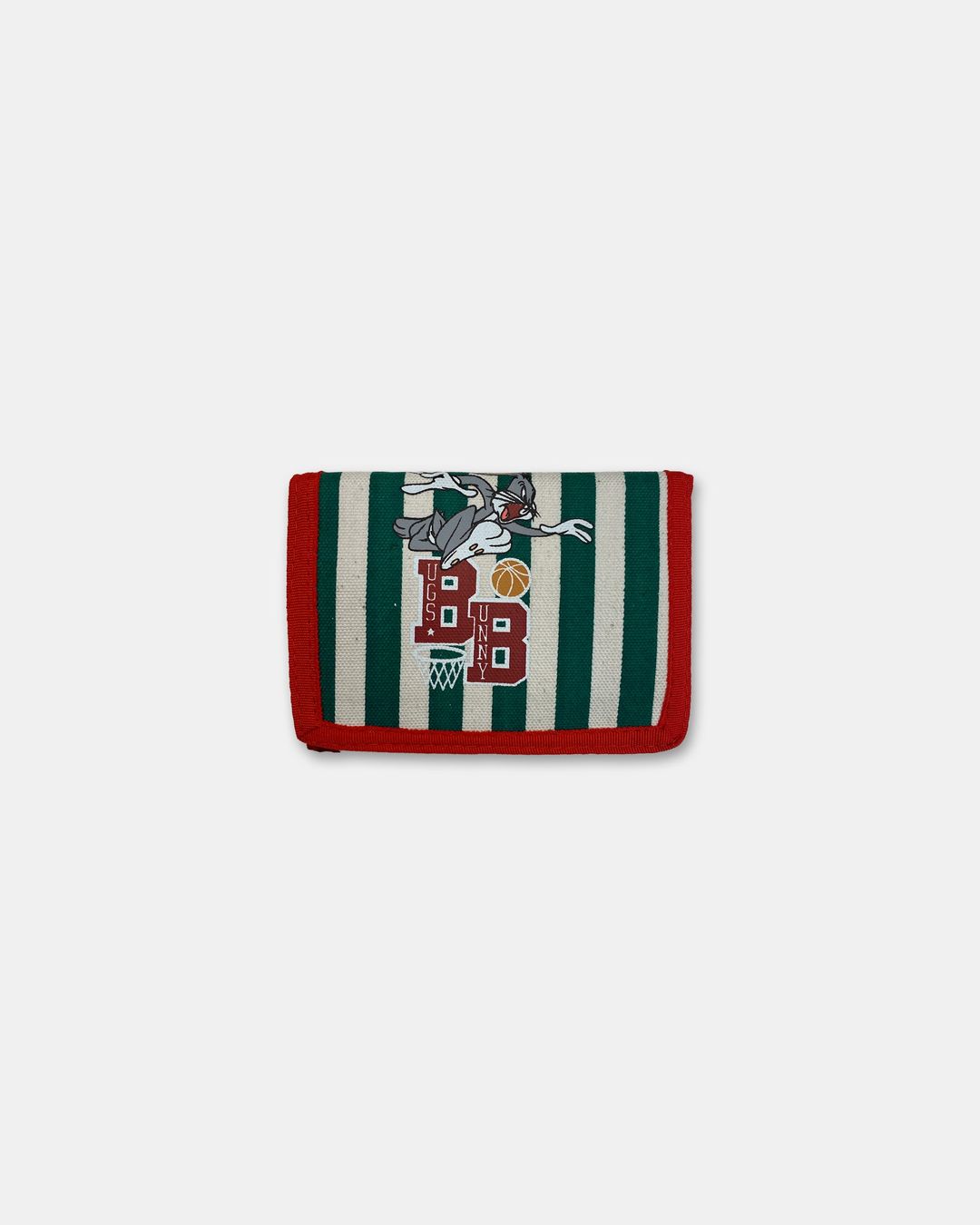 Vintage 1993 Bugs Bunny Basketball Striped Wallet Green Red by Vintage in size ONE SIZE from BAGS category