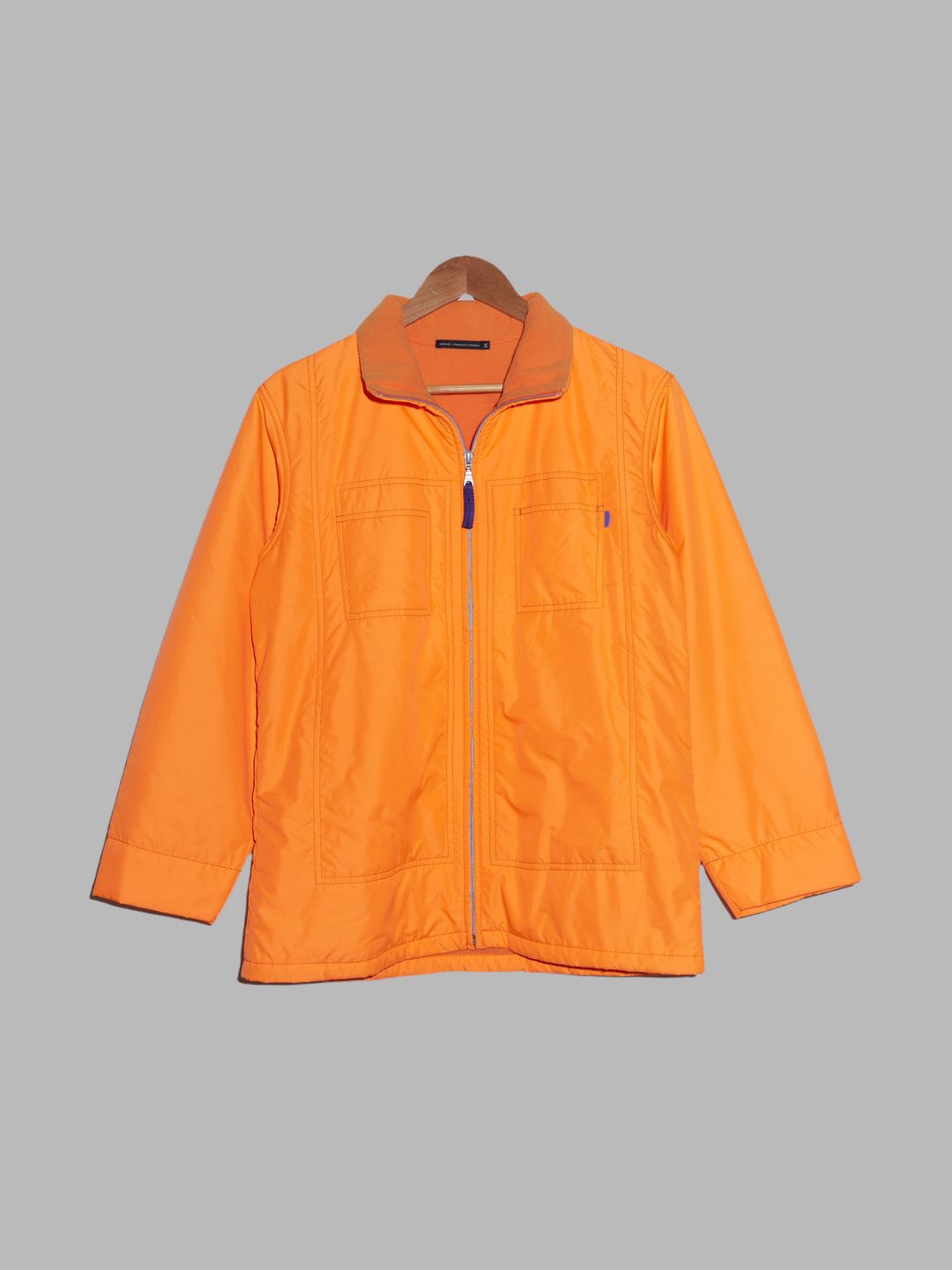 Marithe Francois Girbaud fluorescent orange fleece lined high neck jacket - M S by Marithe & Francois Girbaud in size M from COATS & JACKETS category