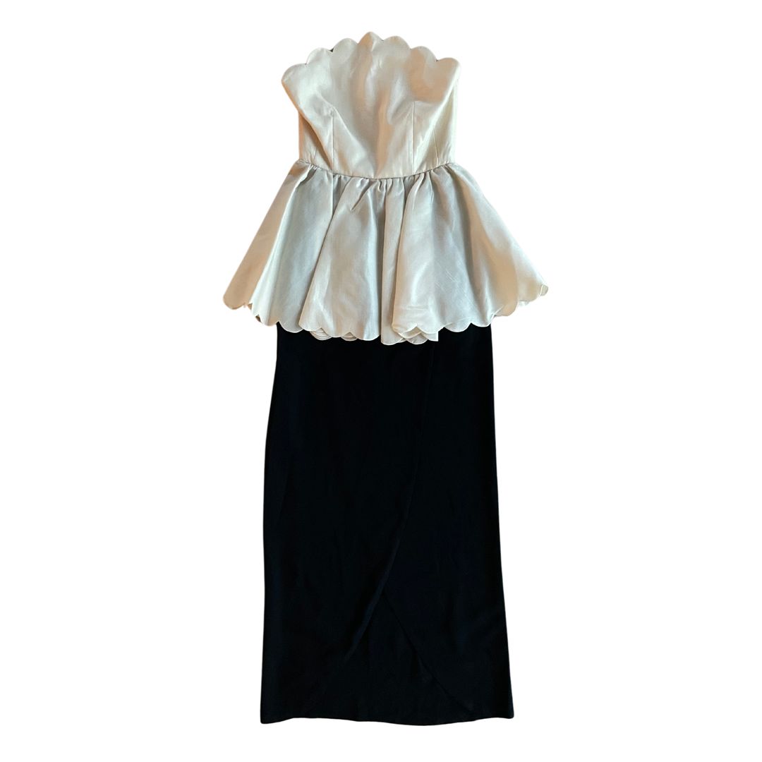 Valentino Spring Summer 1983 Runway Peplum Scalloped Gown by VALENTINO in size ONE SIZE from N/A category