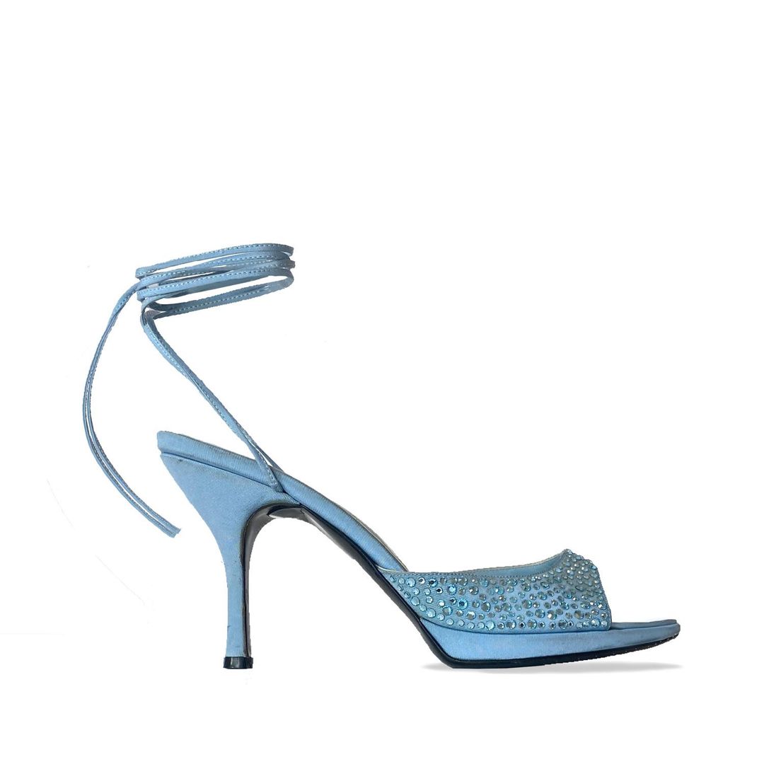 Moschino Diamante Lace Up Heels (39) by MOSCHINO in size EU 39 from SHOES category