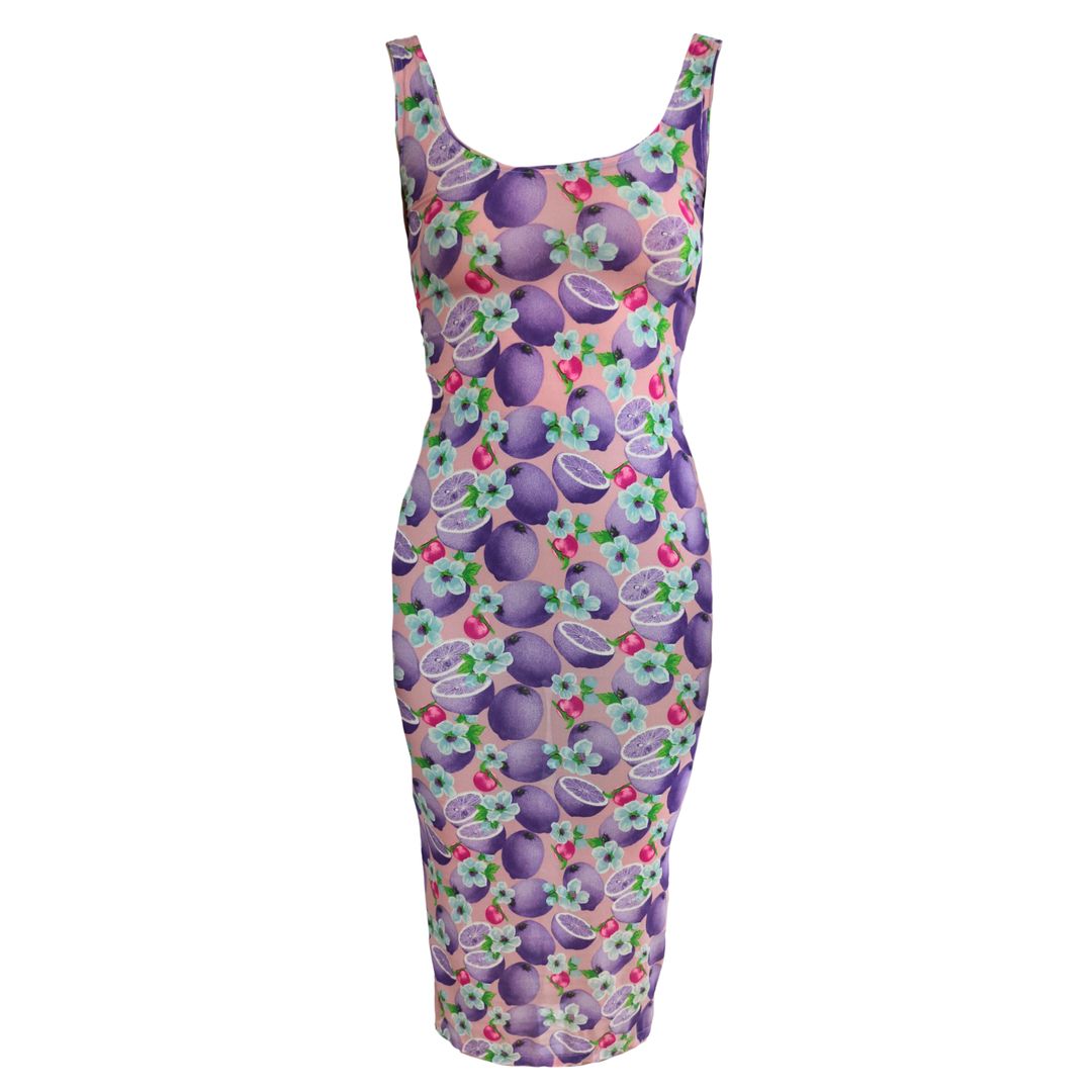 Gianni Versace Spring Summer 1995 Runway Fruit Print Dress by VERSACE in size S from DRESSES category