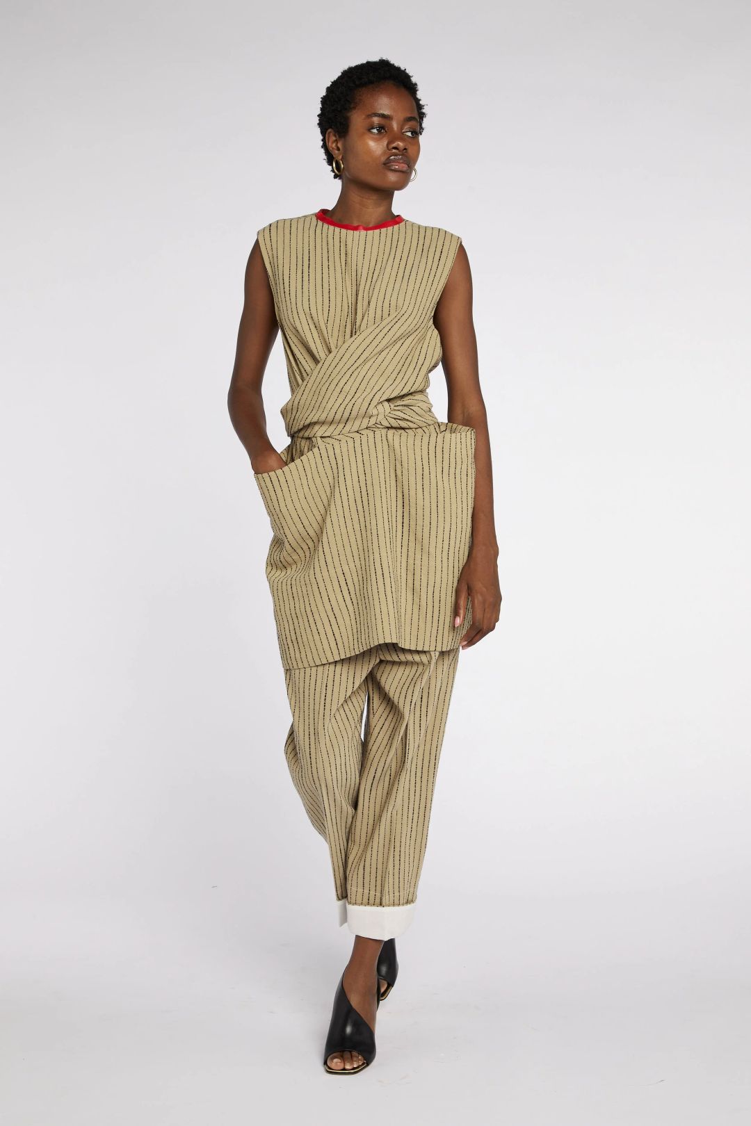 Céline by Phoebe Philo Striped Tunic and Trouser Ensemble PF 2017 by Phoebe Philo in size FR 36 from TROUSERS category