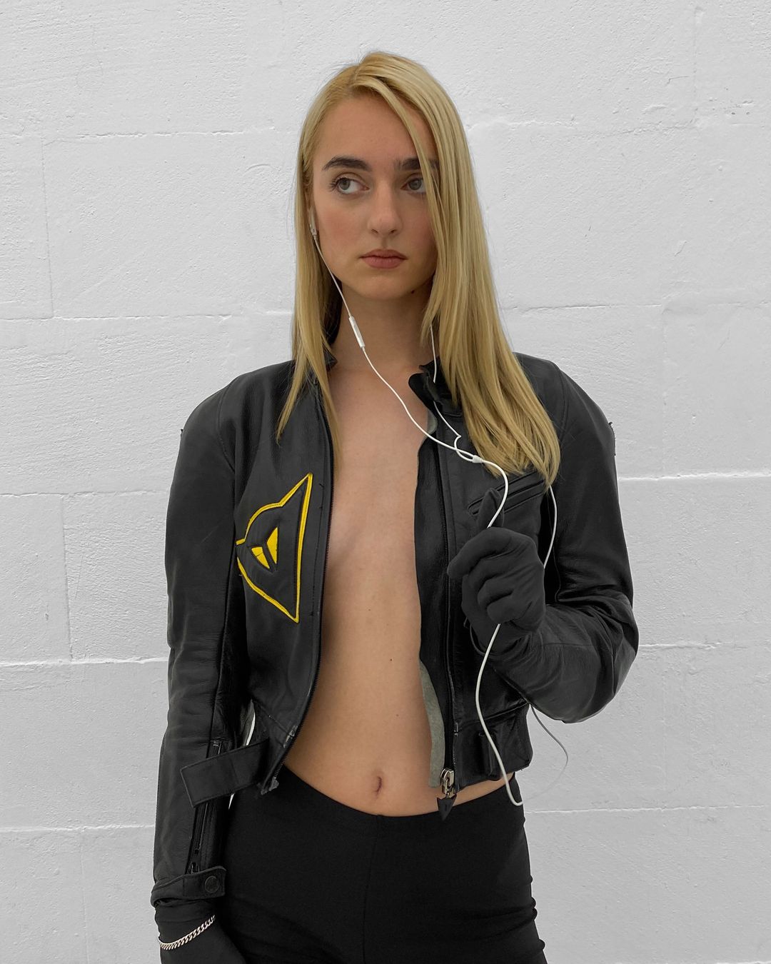 Dainese 1970s Racing Leather Jacket Black Yellow by Dainese in size XS from COATS & JACKETS category