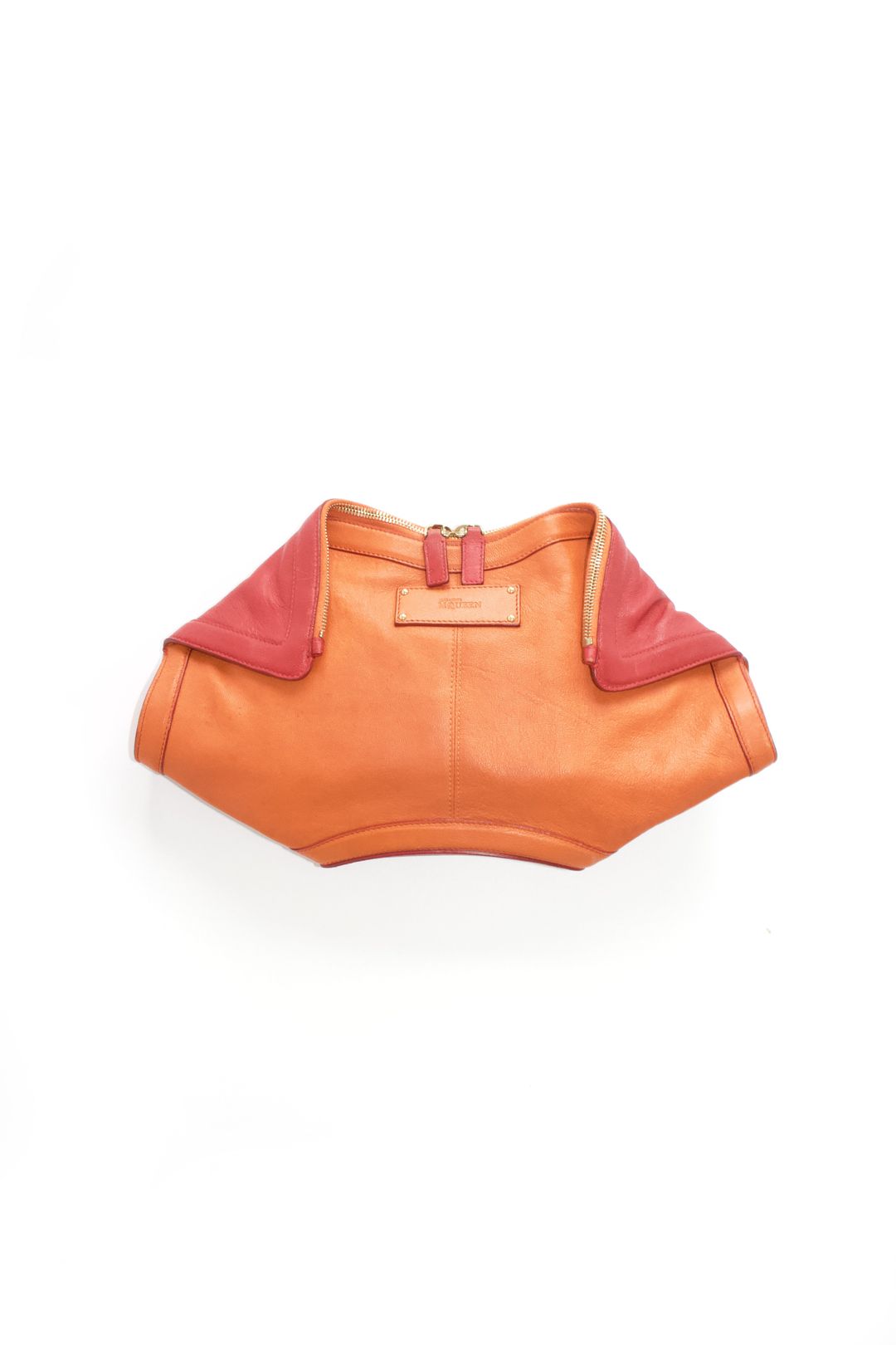Alexander McQueen SS 2010 De Manta red & orange leather clutch by ALEXANDER MCQUEEN in size ONE SIZE from BAGS category