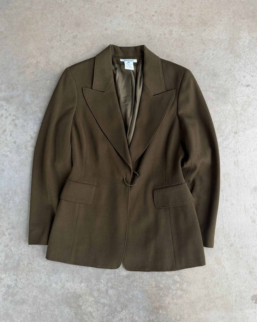 Georges Rech Wool Blazer Jacket with Brass Ring Closure – S by Georges Rech in size S from COATS & JACKETS category