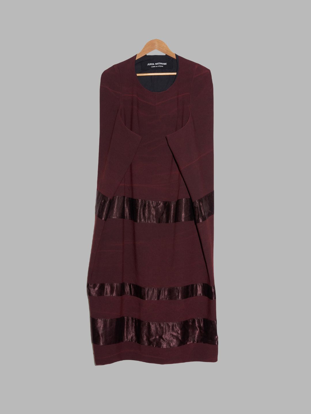 Junya Watanabe Comme des Garcons AW1996 brown wool satin panel cocoon dress by COMME DES GARÇONS in size XS from DRESSES category