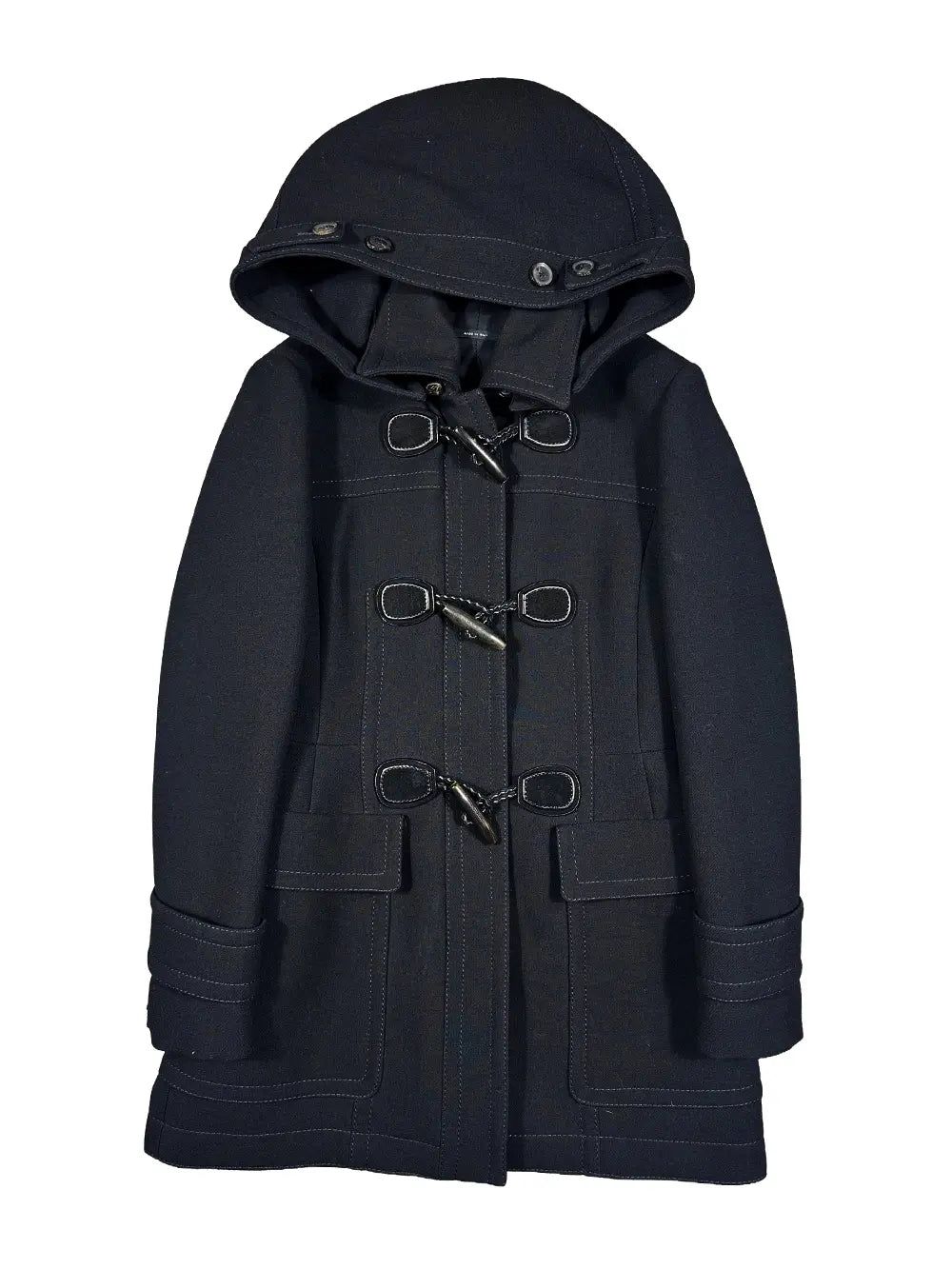Black Hooded Duffle Peacoat by GUCCI in size IT 38 from COATS & JACKETS category