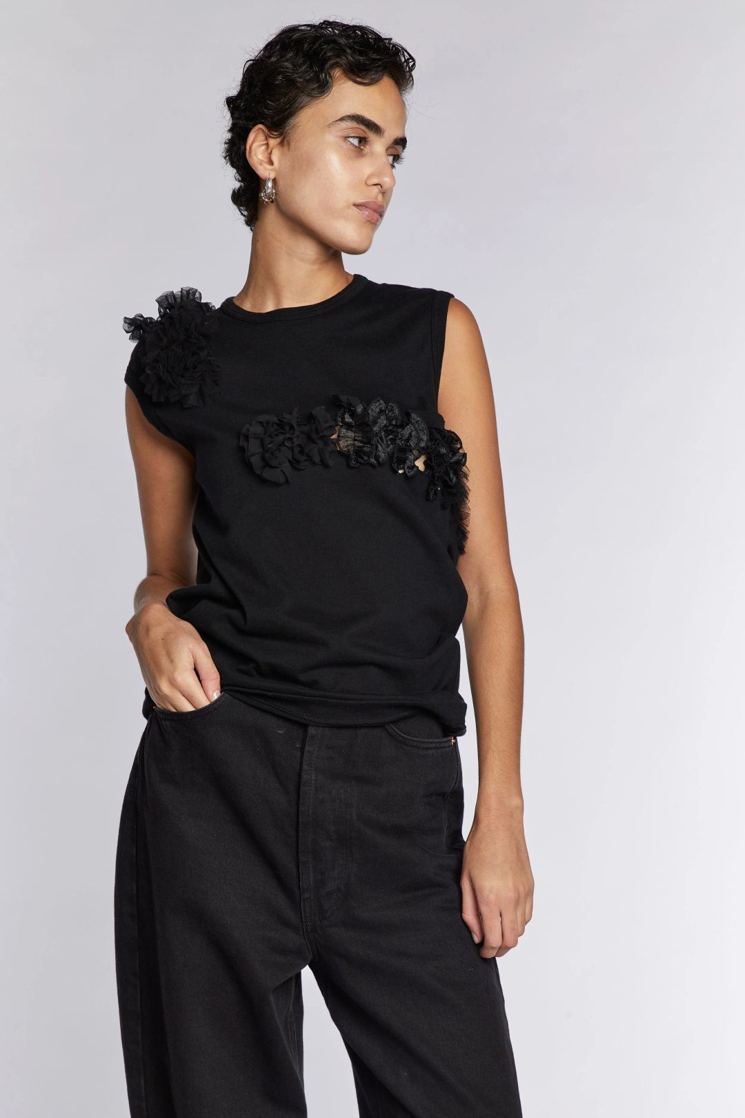 Comme des Garçons Slashed Vest  1990s by COMME DES GARÇONS in size M from TOPS category