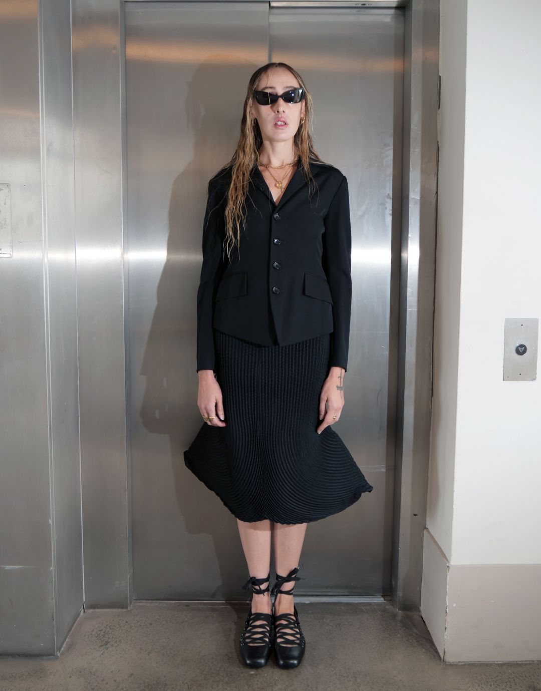 Pleated Sculptural Skirt Mermaid by ISSEY MIYAKE in size W26 from SKIRTS category