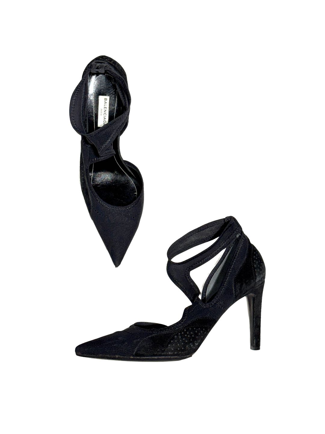 Balenciaga Perforated Suede & Mesh Scuba Heels by BALENCIAGA in size EU 39 from SHOES category