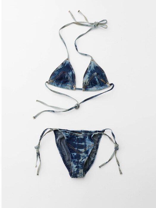 Plein Sud Denim Bikini by PLEIN SUD in size ONE SIZE from SWIMSUITS category