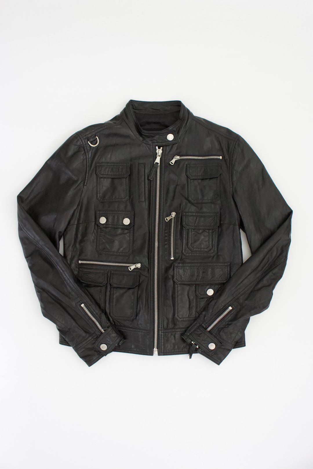Dolce & Gabbana 2000s black leather multi-pocket jacket by DOLCE & GABBANA in size L from COATS & JACKETS category