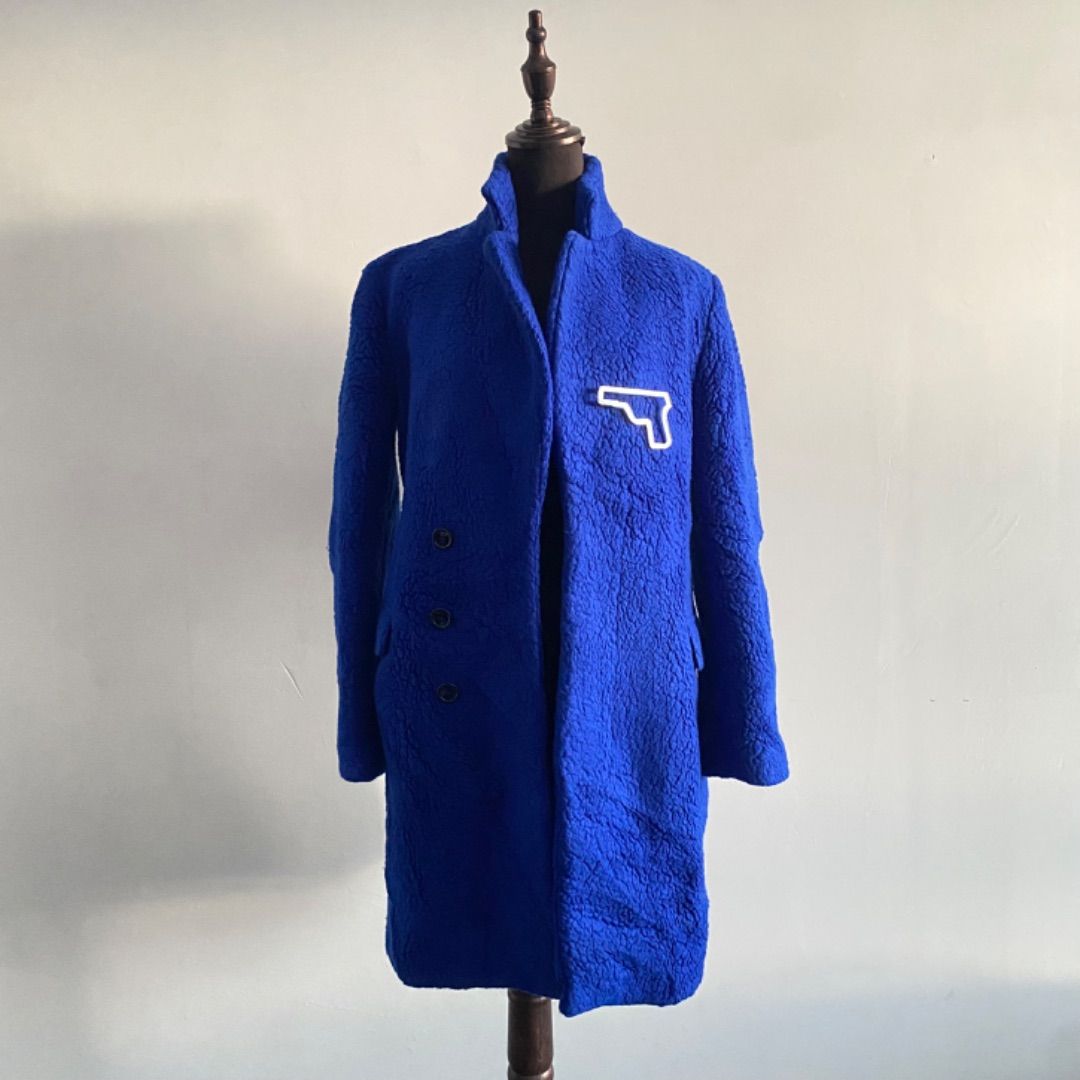 FW09 Yves Saint Laurent Electric Blue Wool Coat. by YVES SAINT LAURENT in size S from COATS & JACKETS category
