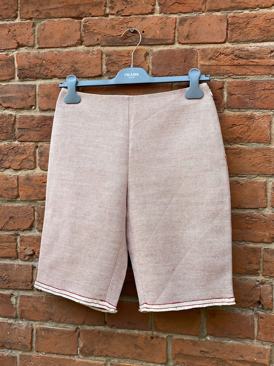 SS 99 Prada Linen Bermuda Shorts by PRADA in size W28 from trousers category