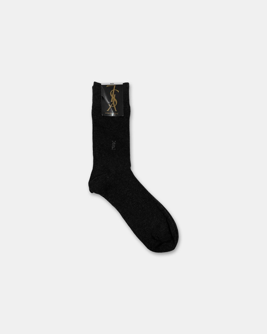 Yves Saint Laurent 2000s Socks Dark Grey EU43-46 by YVES SAINT LAURENT in size ONE SIZE from ACCESSORIES category