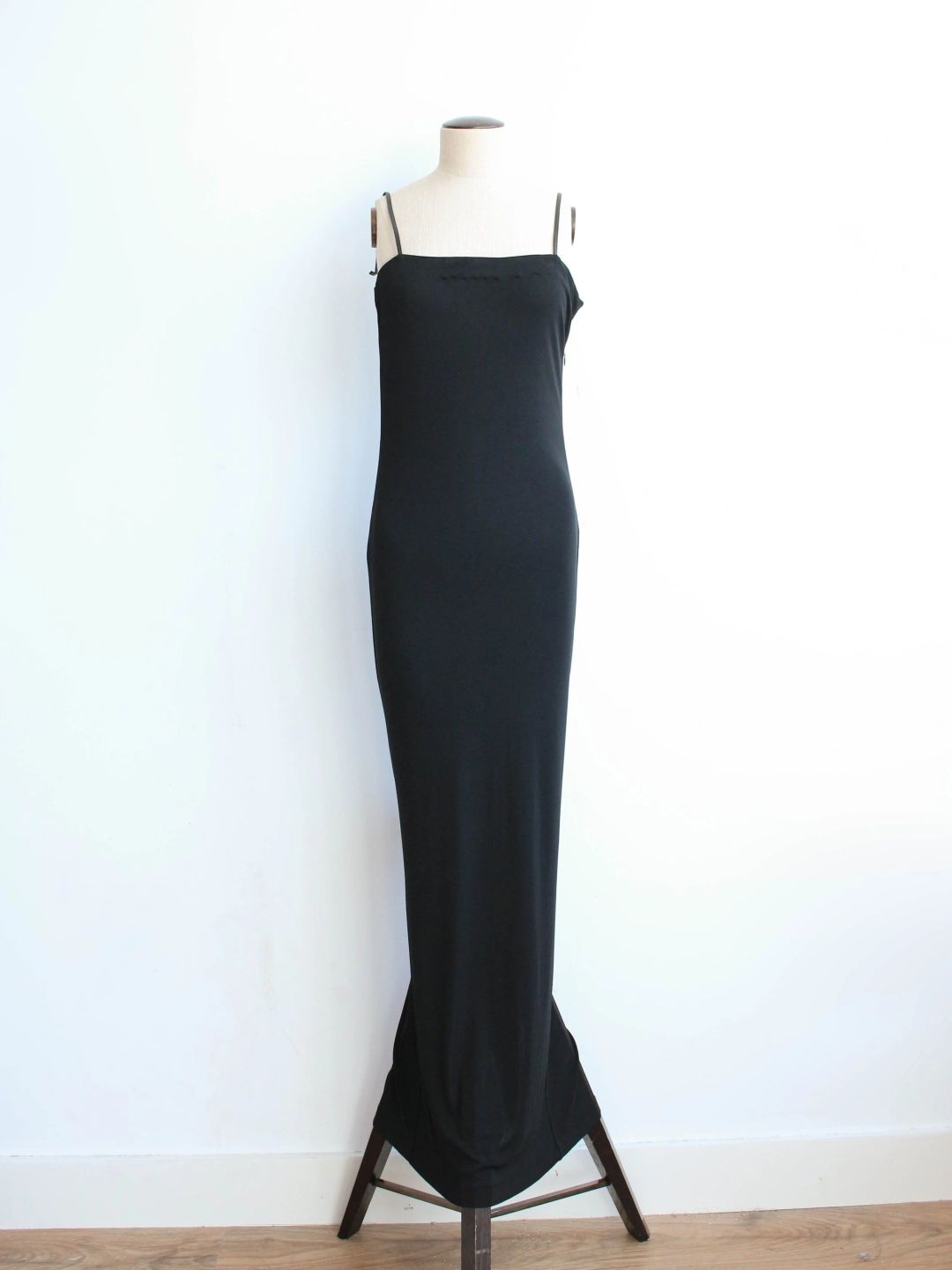 Gucci by Tom Ford S/S98 Black Viscose Dress with Metal Buckle Leather Straps by GUCCI in size IT 38 from DRESSES category