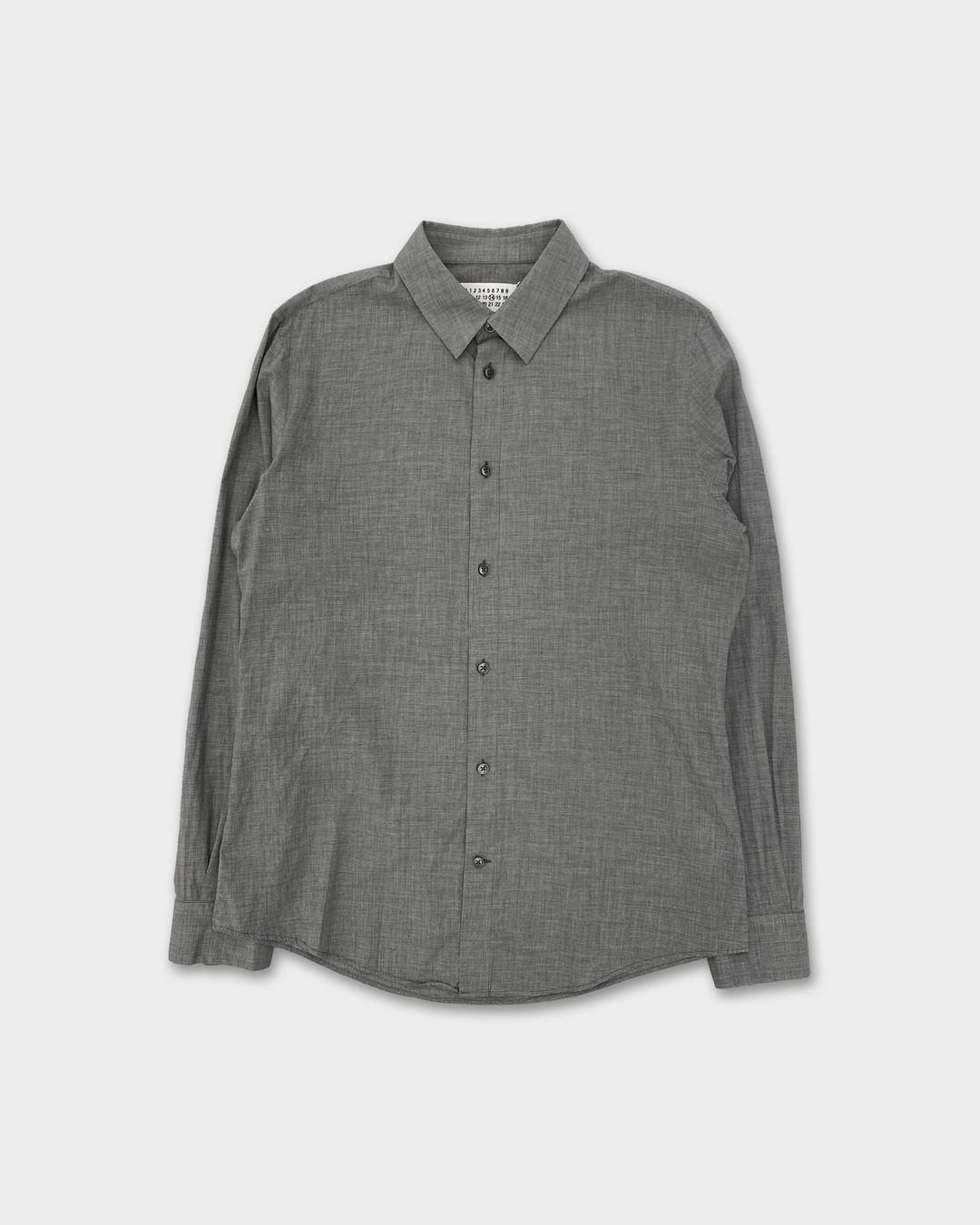Maison Martin Margiela AW2014 Hidden Button Down Shirt Grey by MAISON MARGIELA in size L from SHIRTS category