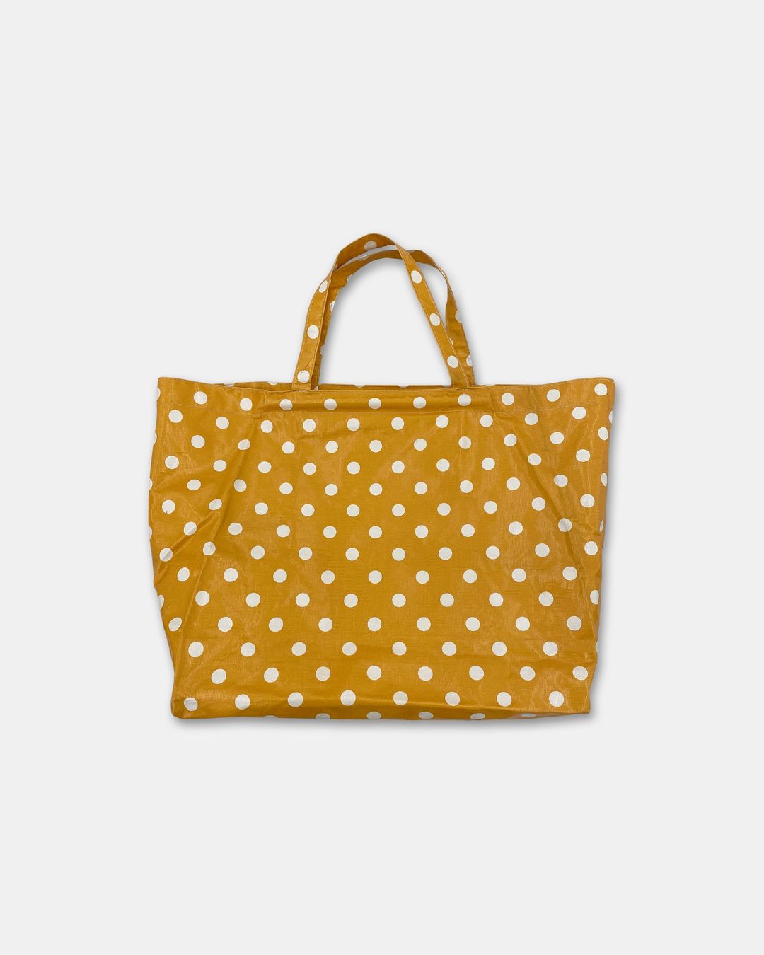 Vintage 1970s Polka Dot Tote Bag Yellow by Vintage in size ONE SIZE from BAGS category
