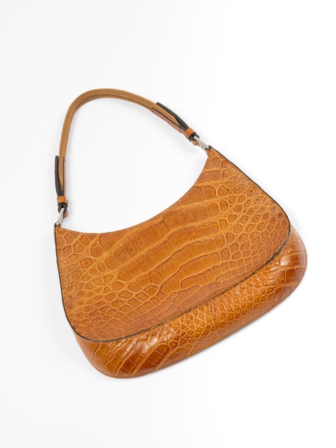 Late 1990s Vintage Crocodile Shoulder Bag – Pre-Cleo by PRADA in size N/A from BAGS category