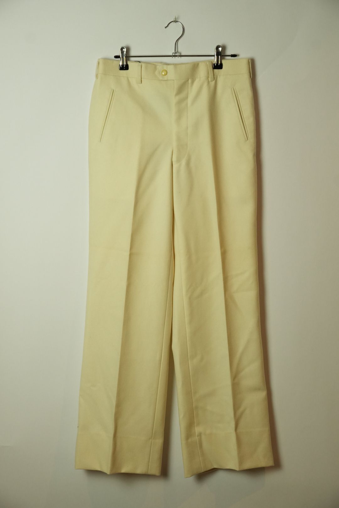 Yves Saint Laurent Wool Cream Pants by YVES SAINT LAURENT in size M from TROUSERS category