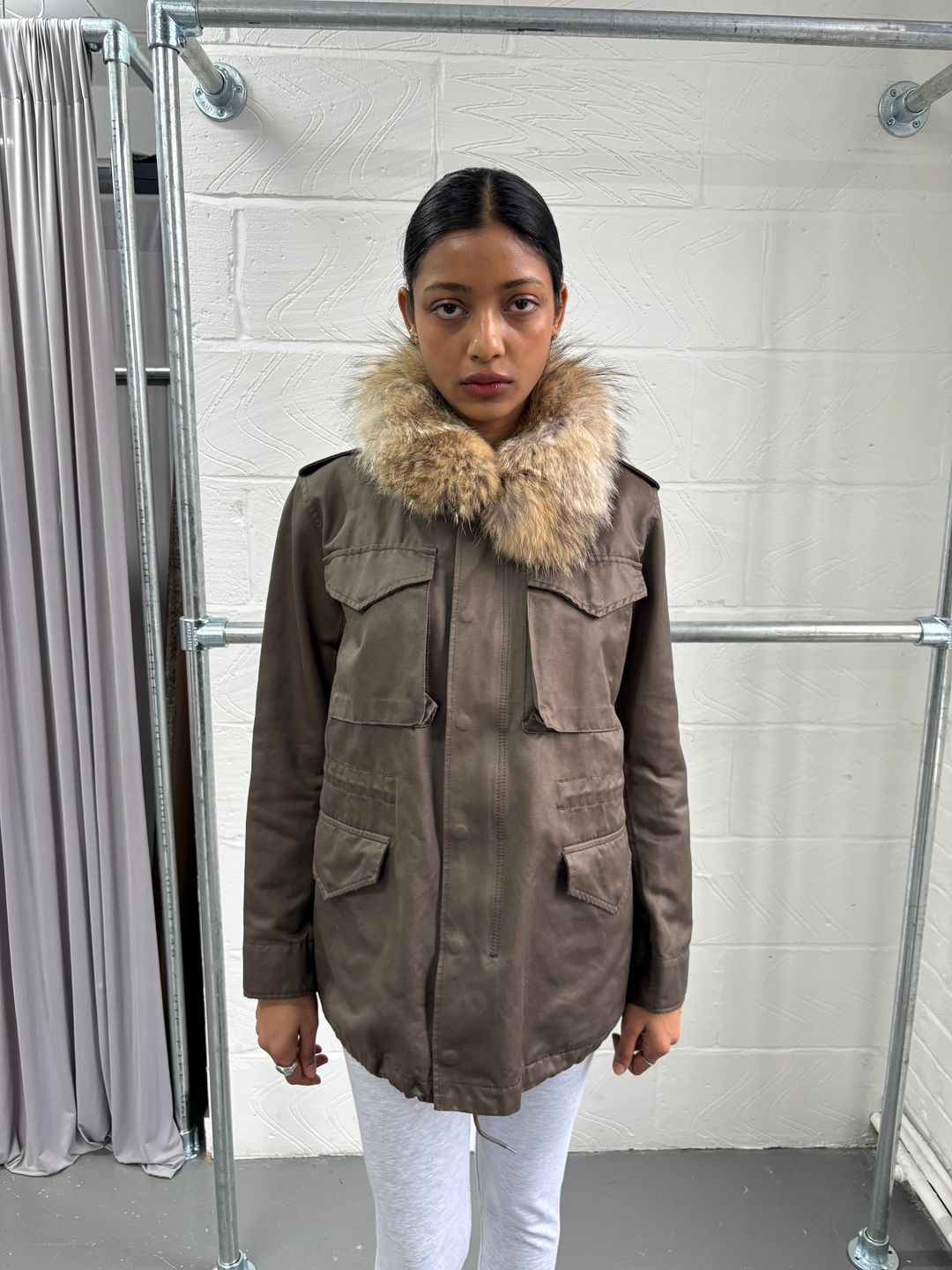 ZUCCA AW08 UTILITY FUR COLLAR JACKET by ZUCCA in size L from COATS & JACKETS category