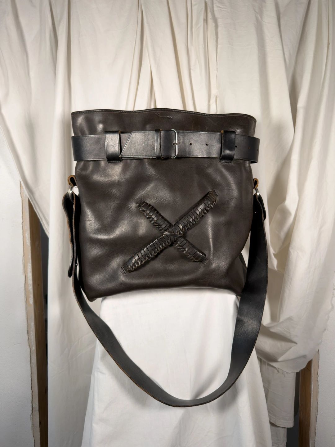 Y's Yohji Yamamoto 1990s leather belt bag by YOHJI YAMAMOTO in size ONE SIZE from BAGS category